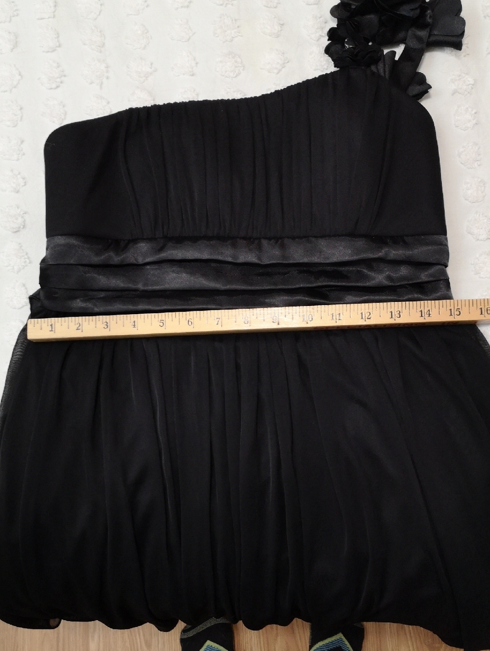 My Michelle Fairy Goth Black One-Shoulder Dress Knee Length Size L - Picture 9 of 10